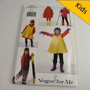 Vogue 9555 Clothing Sewing Pattern UNCUT size 2-4 jumpsuit, dress, art